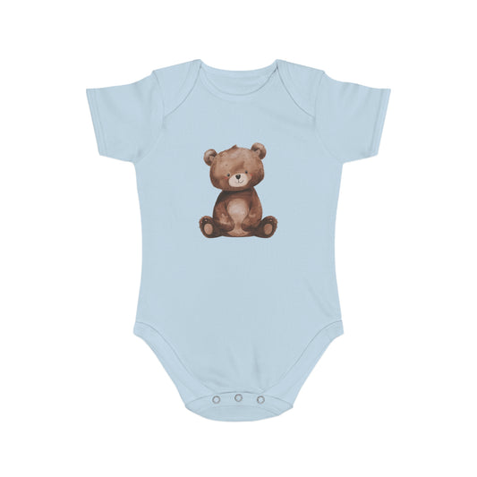 Cute Teddy Bear Baby Bodysuit, Infant Gift, Newborn Outfit, Baby Shower Present, Toddler Wear, Animal Print