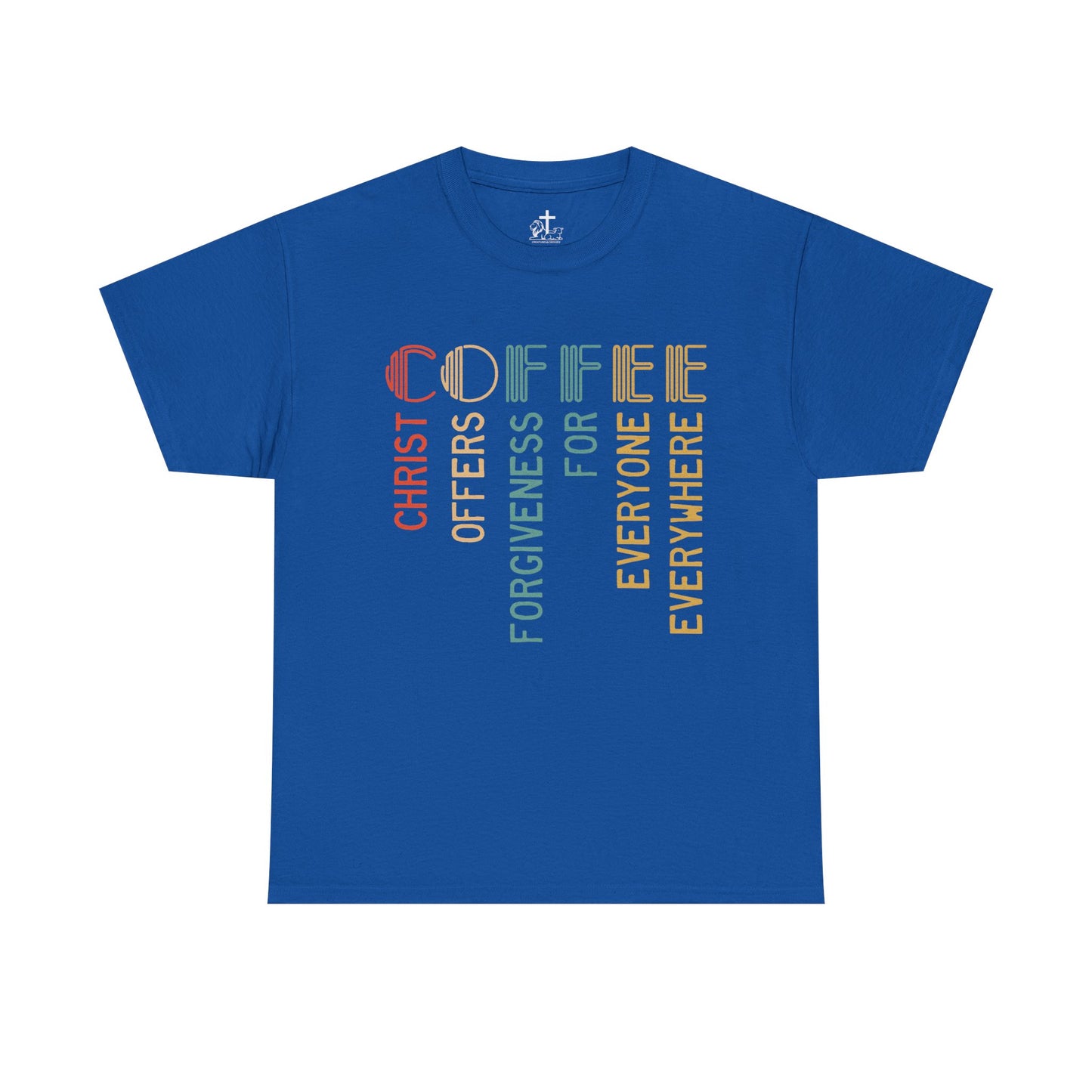 Inspirational Coffee Tee - Christ Offers Forgiveness, Unisex Heavy Cotton T-Shirt, Christian Apparel, Gift for Coffee Lovers, [...]