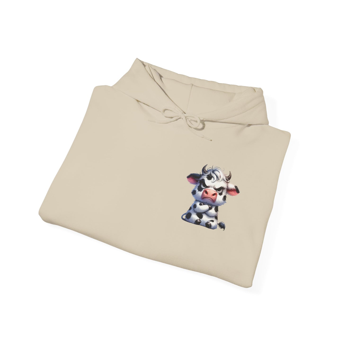 Cute Cow Graphic Hoodie, Cozy Sweatshirt for Animal Lovers, Perfect Gift for Birthdays, Farm-Themed Apparel, Unisex Fashion