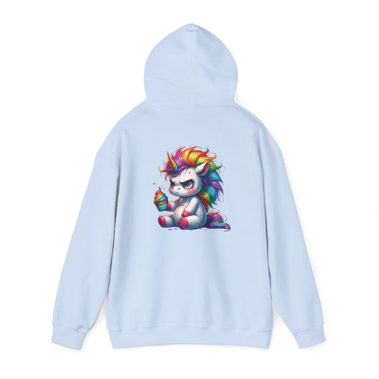 Rainbow Unicorn Hooded Sweatshirt, Cozy Sweatshirt, Funny Gift, Cute Hooded Top, Fun Unicorn Apparel, Winter Fashion, Trendy Streetwear