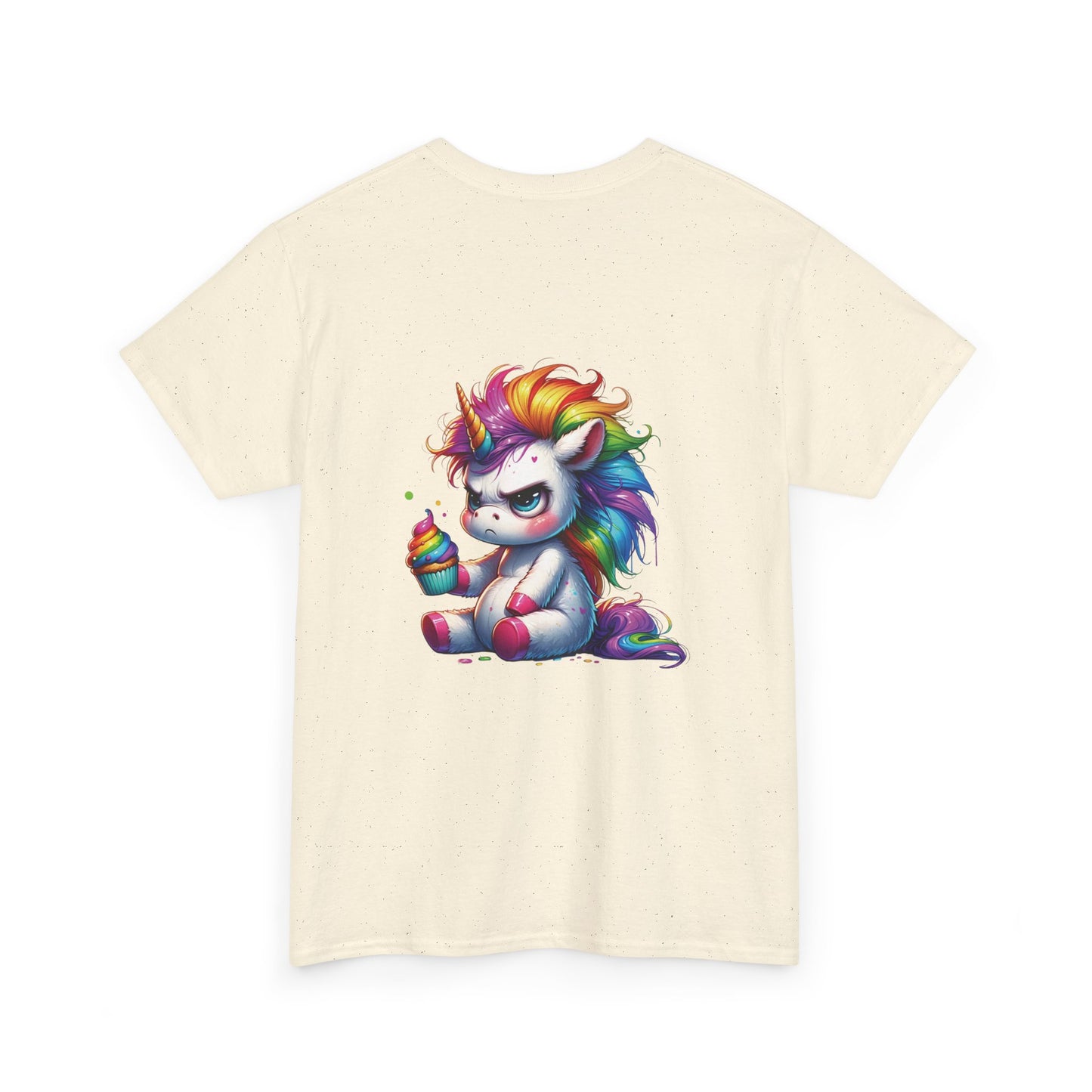 Rainbow Unicorn Heavy Cotton Tee | Fun Gift for Kids, Pride Month Apparel, Cute Animal T-shirt, Birthday Present, Summer Fashion