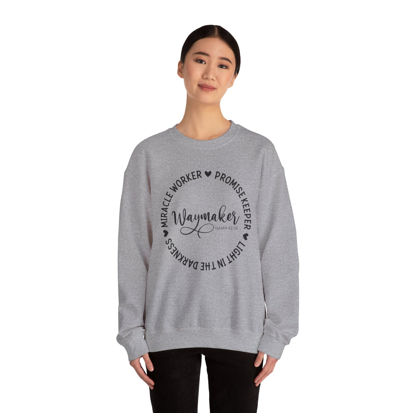 Waymaker Crewneck Sweatshirt, Faith-Inspired Apparel, Cozy Gift for Her, Inspirational Clothing, Religious Sweatshirt, Holiday Outfit