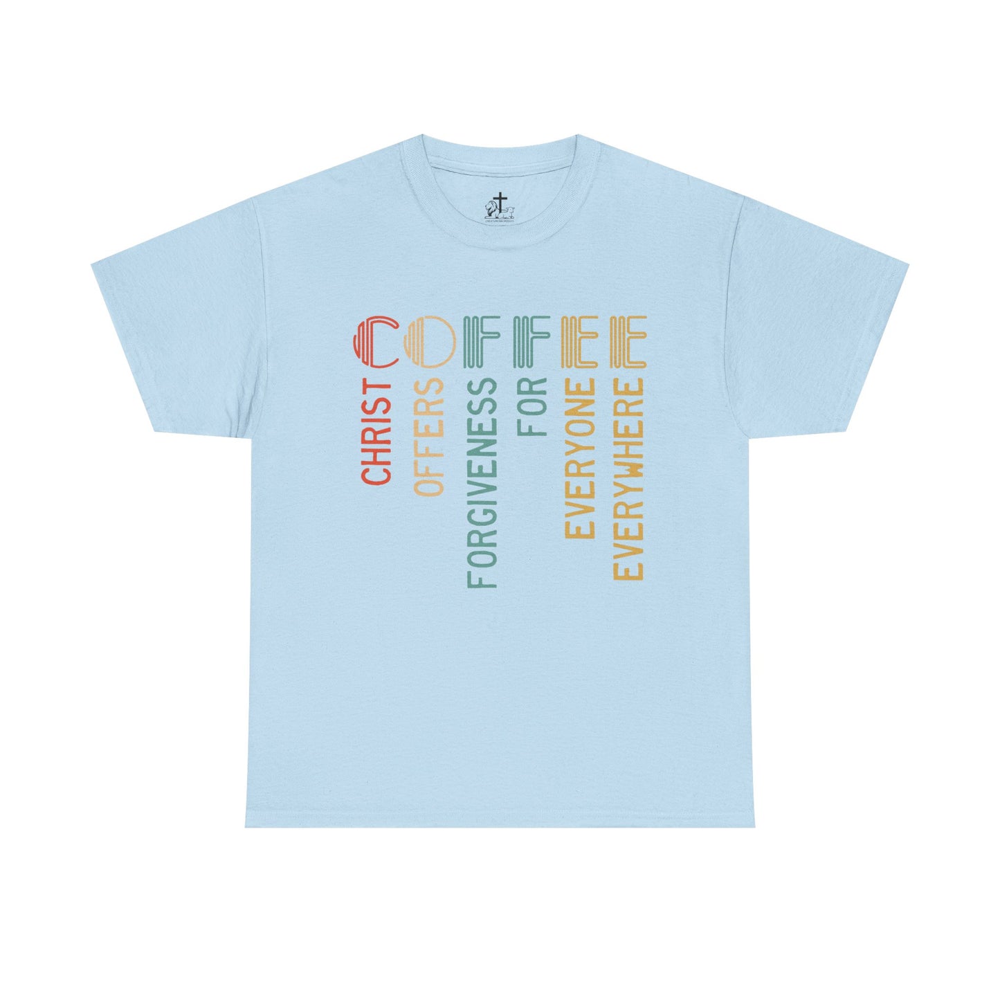 Inspirational Coffee Tee - Christ Offers Forgiveness, Unisex Heavy Cotton T-Shirt, Christian Apparel, Gift for Coffee Lovers, [...]