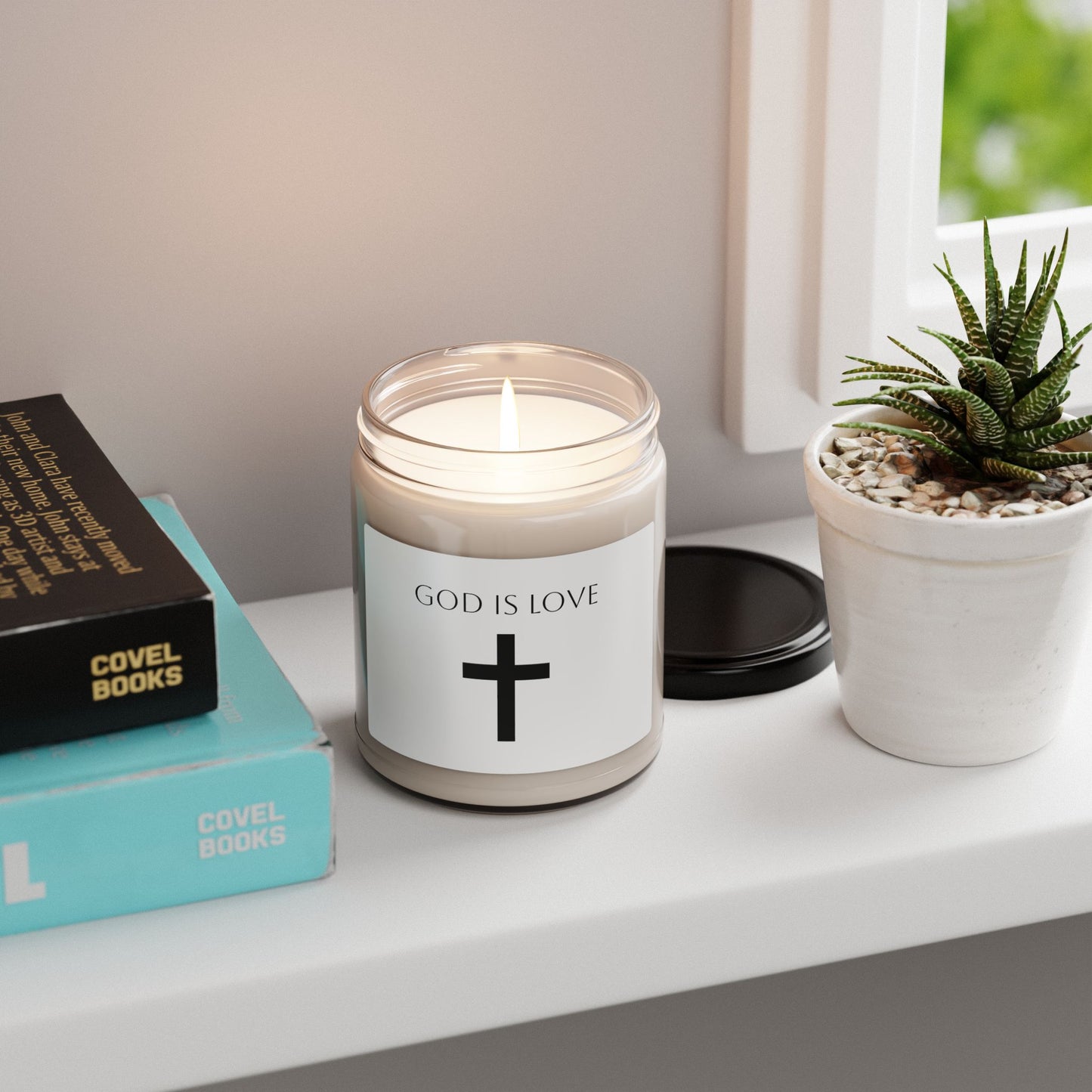 God is Love Scented Soy Candle, Spiritual Gift, Home Fragrance, Christian Décor, Relaxation Candle, Faith-Based Candle