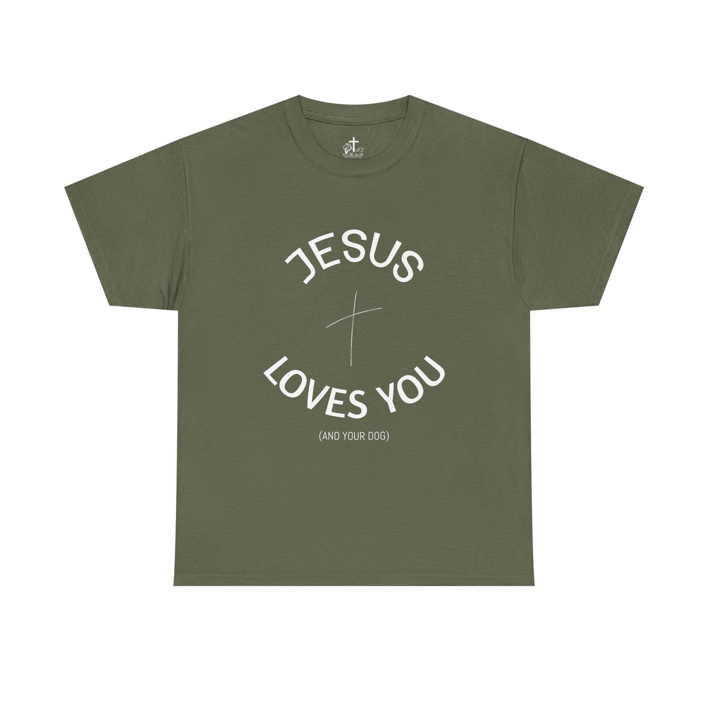 Faith-Inspired Unisex Heavy Cotton Tee - Jesus Loves You Shirt, Christian Gift, Inspirational Apparel, Casual Wear, Church Outing