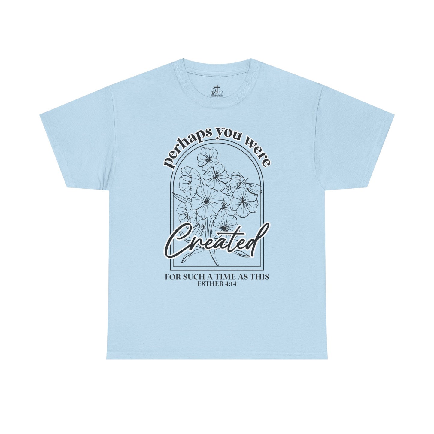 Created Floral Quote Unisex Tee, Inspirational Faith Cotton T-Shirt, Comfortable Graphic Shirt, Perfect Gift for Friends, Christian Apparel