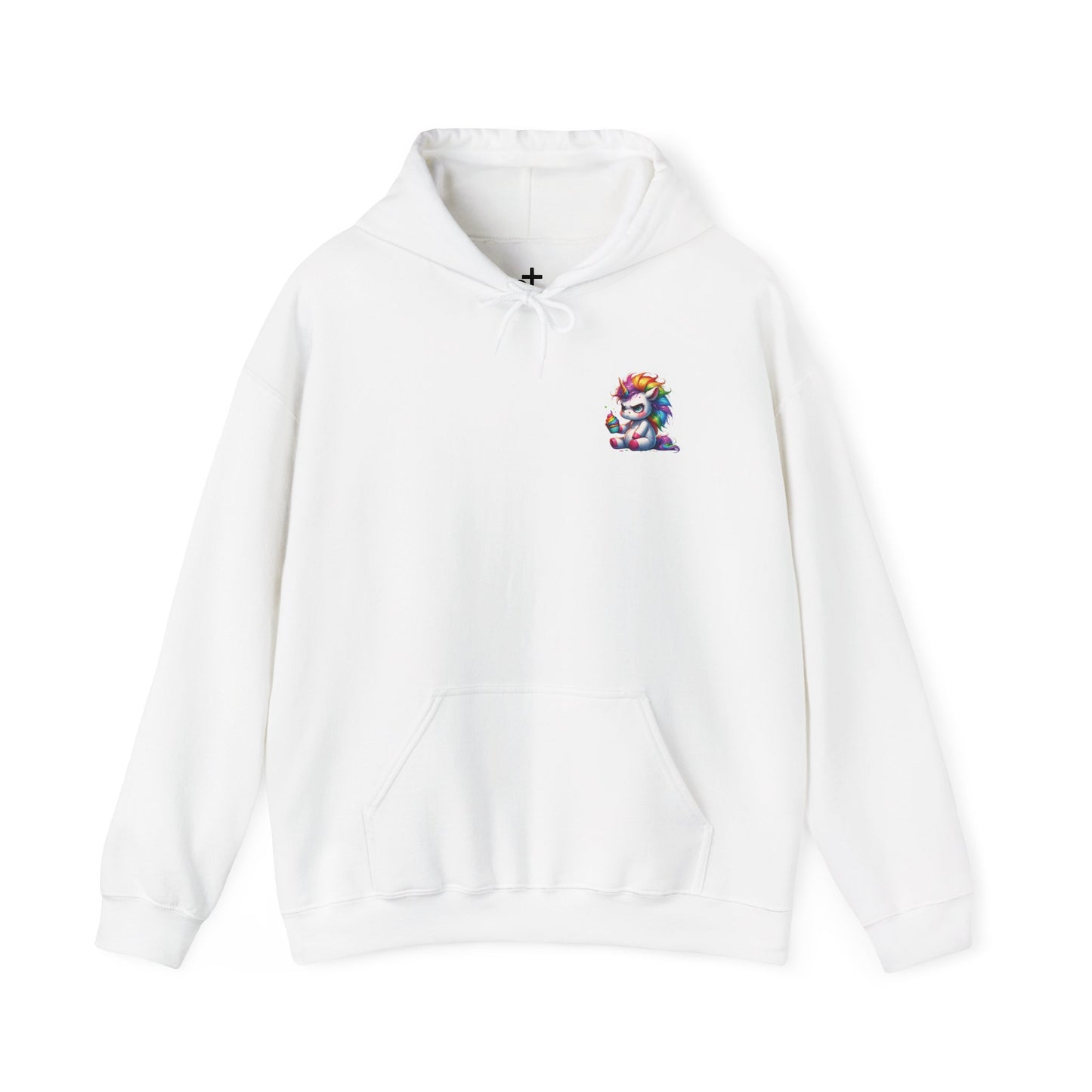 Rainbow Unicorn Hooded Sweatshirt, Cozy Sweatshirt, Funny Gift, Cute Hooded Top, Fun Unicorn Apparel, Winter Fashion, Trendy Streetwear