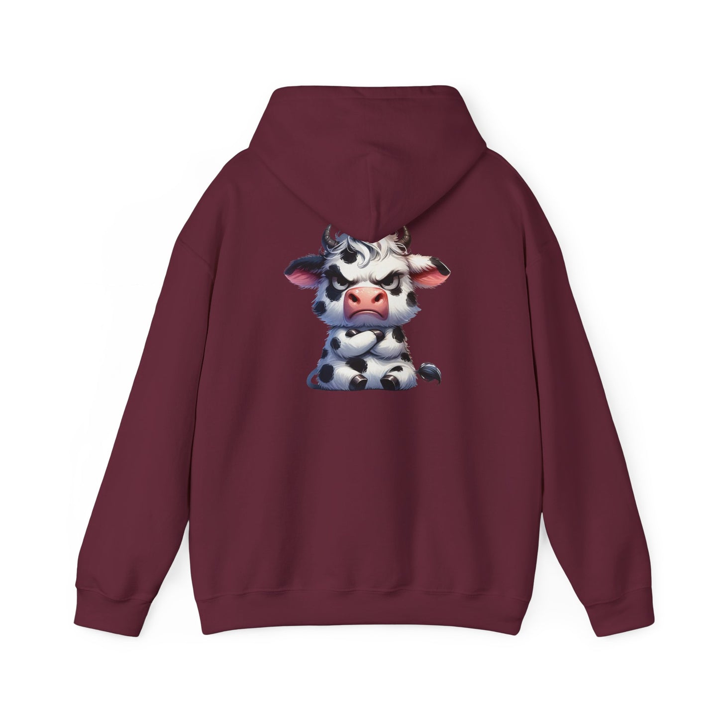 Cute Cow Graphic Hoodie, Cozy Sweatshirt for Animal Lovers, Perfect Gift for Birthdays, Farm-Themed Apparel, Unisex Fashion