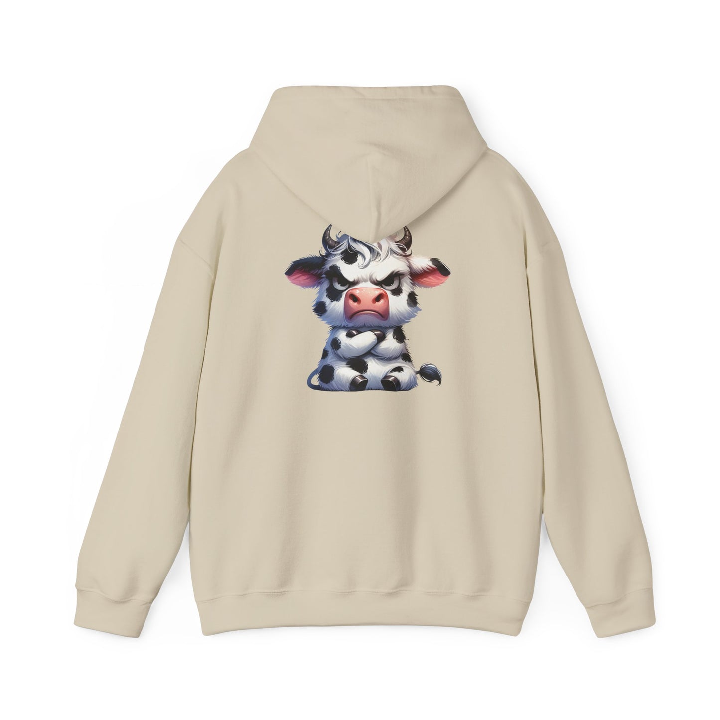 Cute Cow Graphic Hoodie, Cozy Sweatshirt for Animal Lovers, Perfect Gift for Birthdays, Farm-Themed Apparel, Unisex Fashion