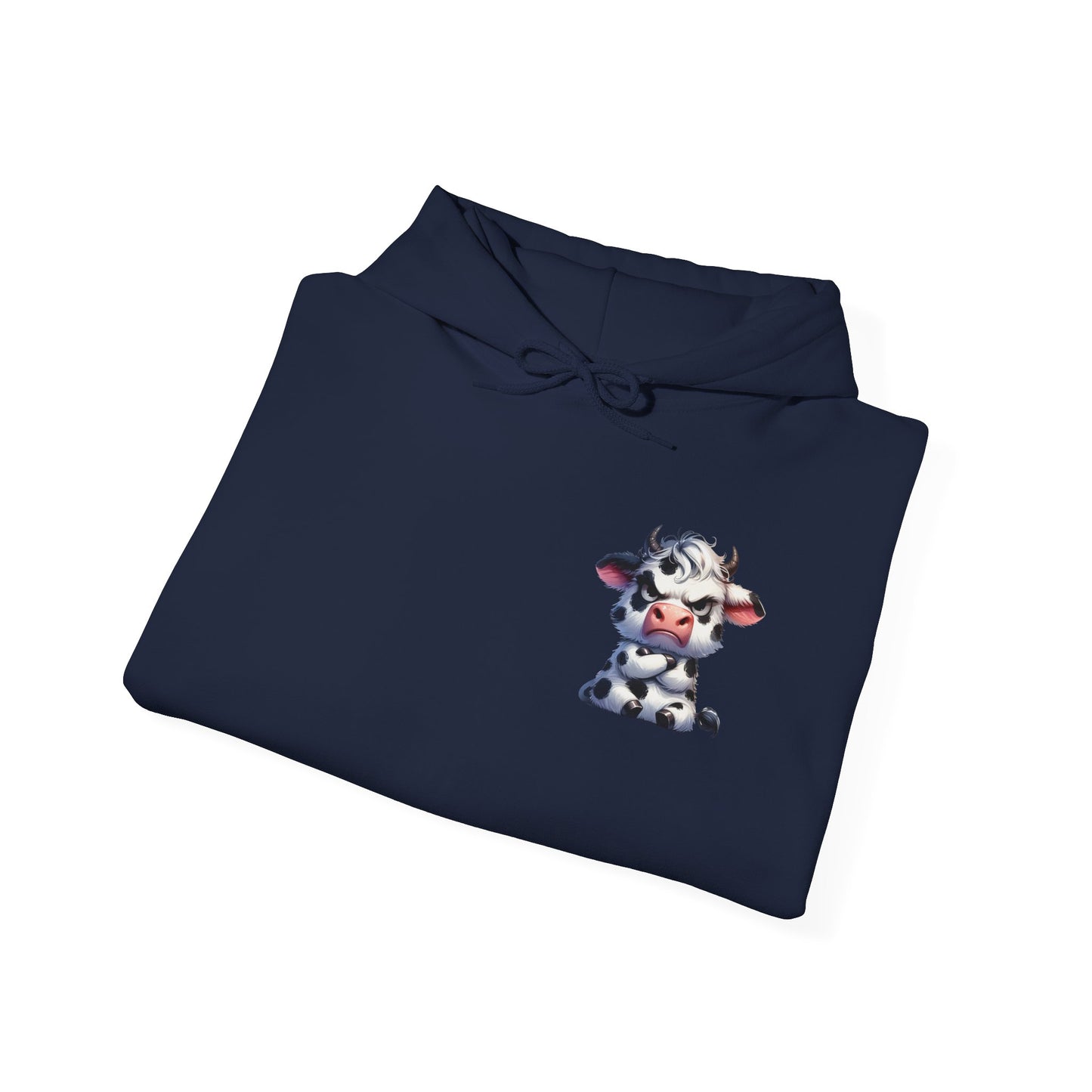 Cute Cow Graphic Hoodie, Cozy Sweatshirt for Animal Lovers, Perfect Gift for Birthdays, Farm-Themed Apparel, Unisex Fashion