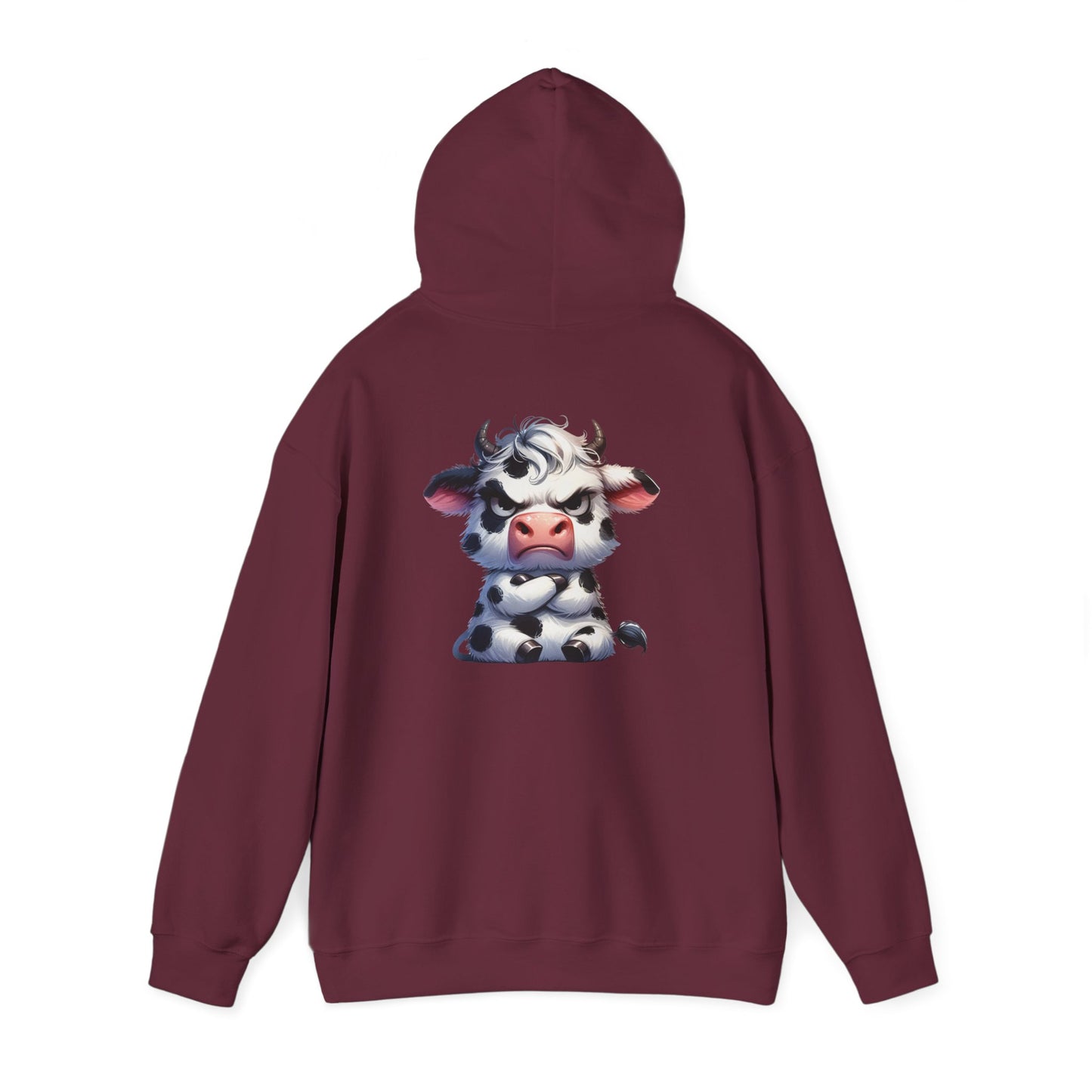 Cute Cow Graphic Hoodie, Cozy Sweatshirt for Animal Lovers, Perfect Gift for Birthdays, Farm-Themed Apparel, Unisex Fashion