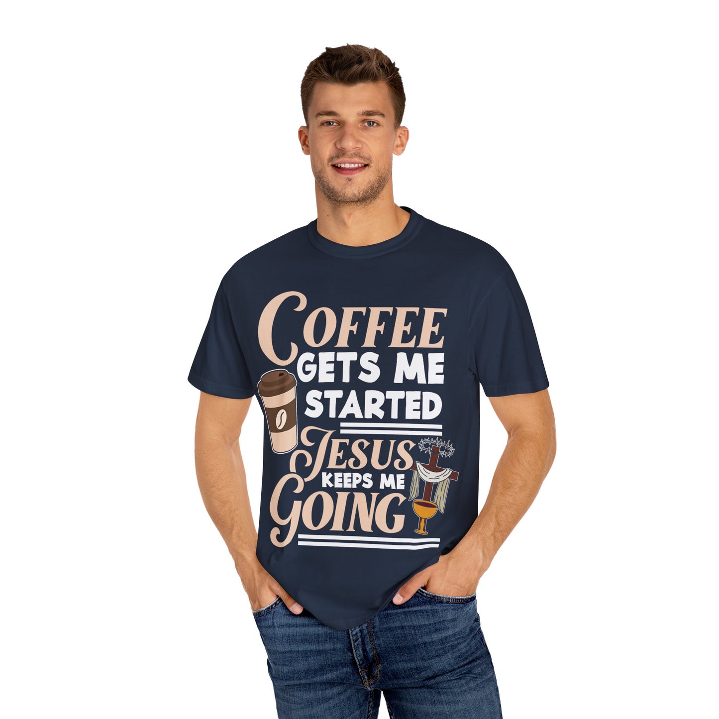 Coffee Jesus Unisex T-Shirt, Casual Graphic Tee, Christian Shirt Gift, Relaxed Fit Top, Gift for Coffee Lovers