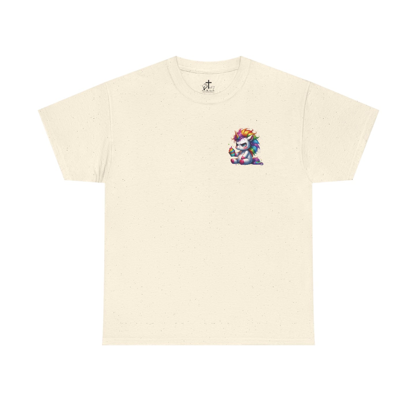 Rainbow Unicorn Heavy Cotton Tee | Fun Gift for Kids, Pride Month Apparel, Cute Animal T-shirt, Birthday Present, Summer Fashion
