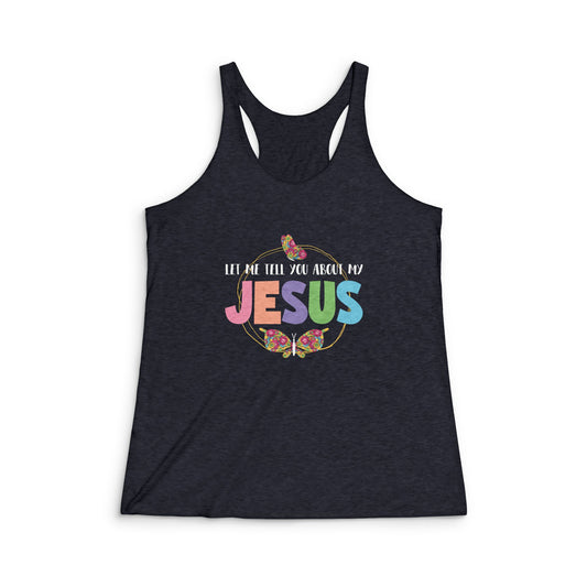 Jesus Butterfly Racerback Tank, Inspirational Fitness Top, Christian Workout Shirt, Birthday Gift, Summer Style, Casual Apparel