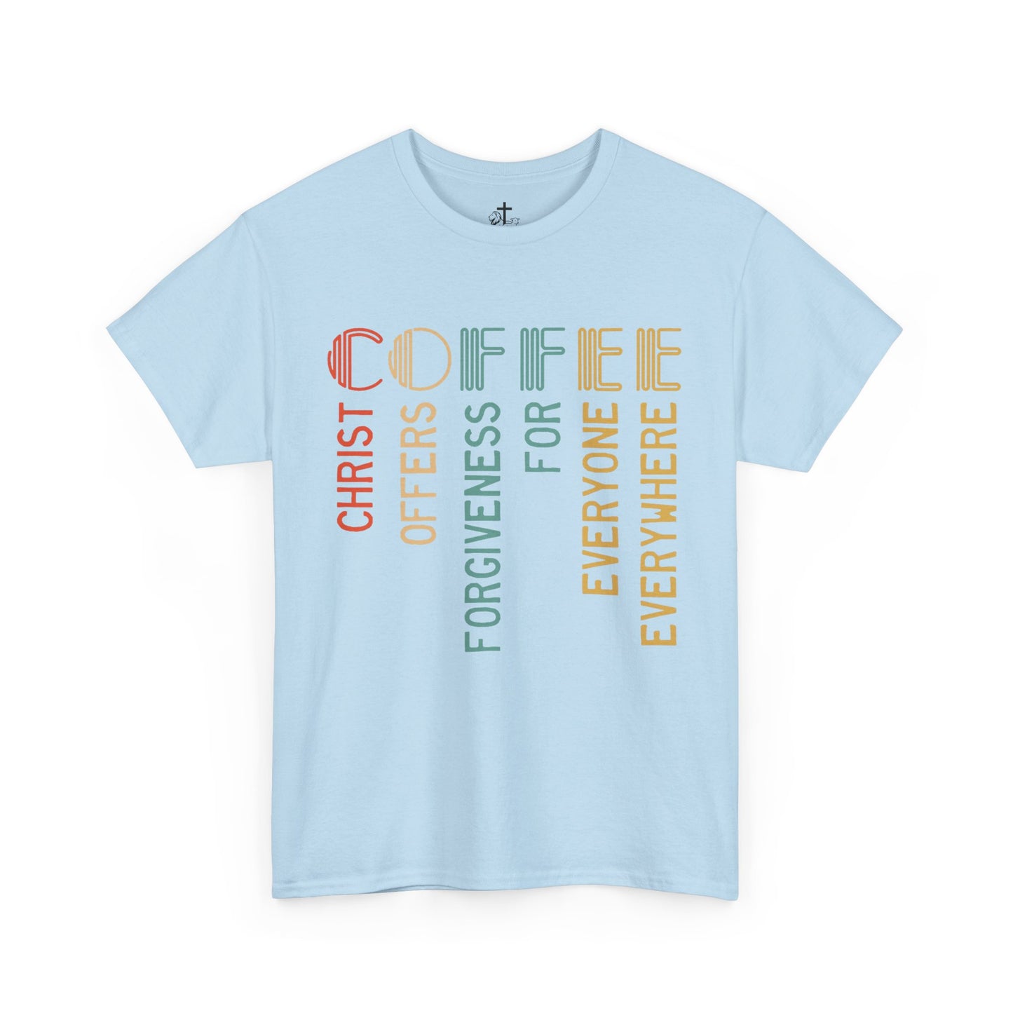 Inspirational Coffee Tee - Christ Offers Forgiveness, Unisex Heavy Cotton T-Shirt, Christian Apparel, Gift for Coffee Lovers, [...]