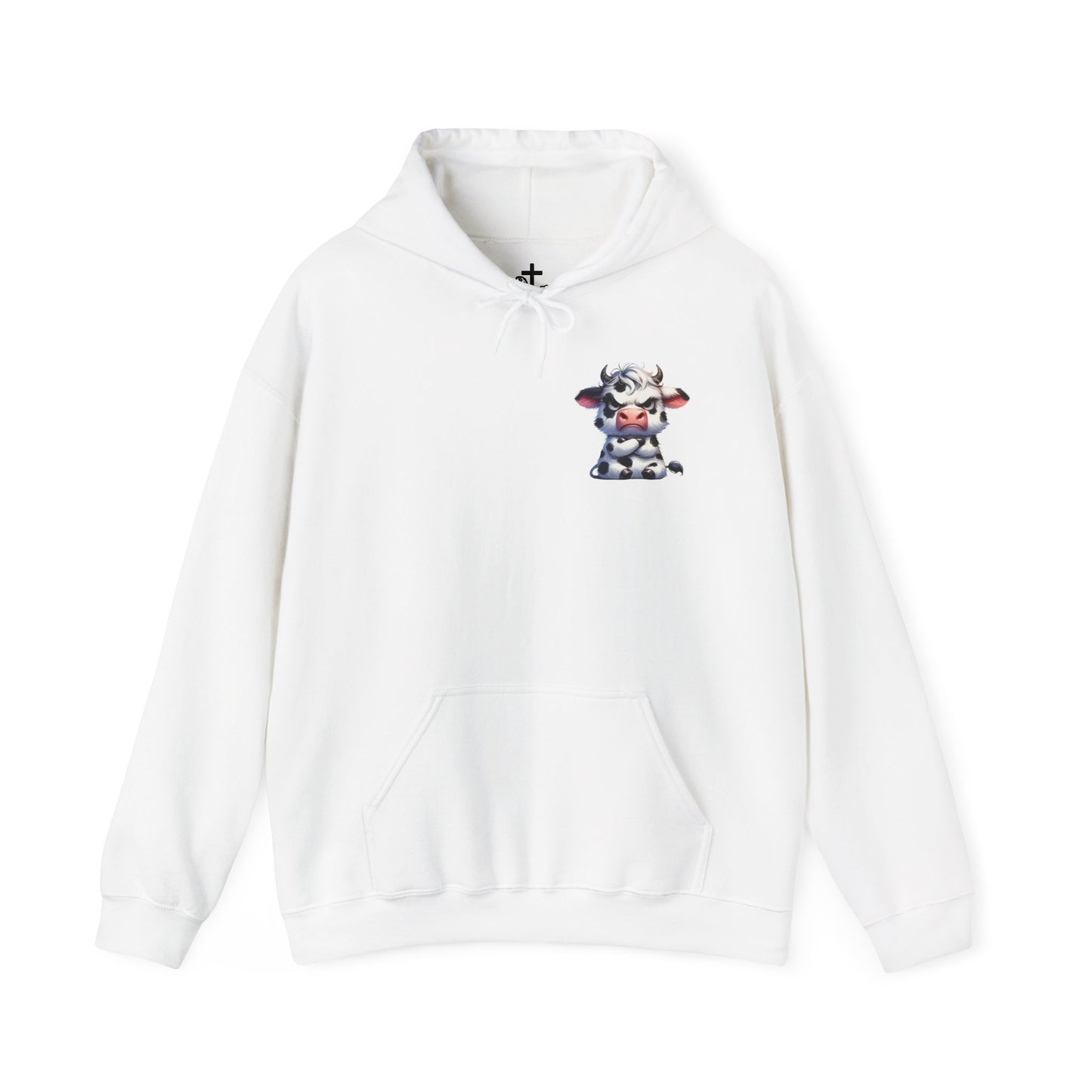 Cute Cow Graphic Hoodie, Cozy Sweatshirt for Animal Lovers, Perfect Gift for Birthdays, Farm-Themed Apparel, Unisex Fashion
