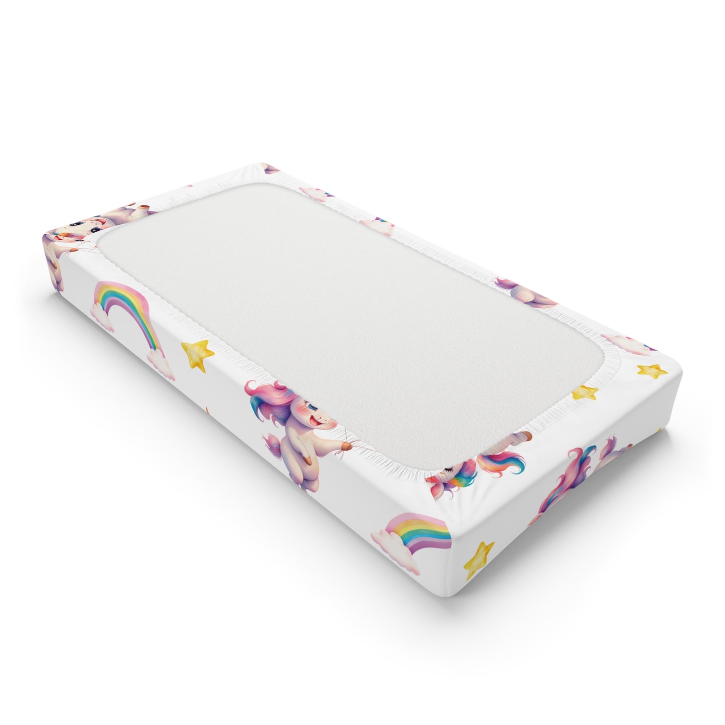 Whimsical Unicorn Baby Changing Pad Cover, Cute Nursery Decor, Baby Shower Gift, Playtime Essentials, Rainbow and Stars Design