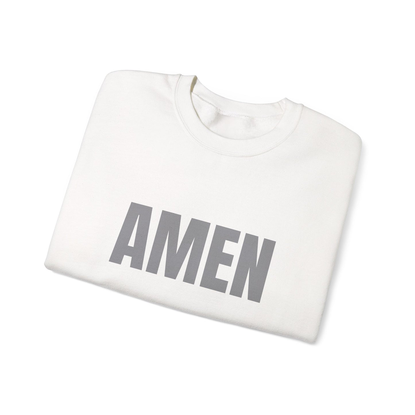 Amen Unisex Heavy Blend™ Crewneck Sweatshirt, Faith Sweatshirt, Christian Apparel, Cozy Gift, Casual Style, Year-Round Wear