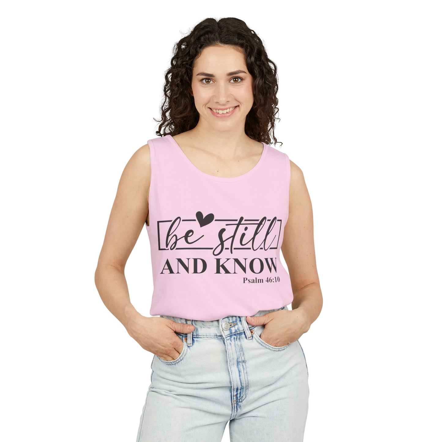 Faith-Inspiring Unisex Tank Top, Summer Apparel, Inspirational Gift, Bible Verse Top, Relaxed Fit, Perfect for Church Events