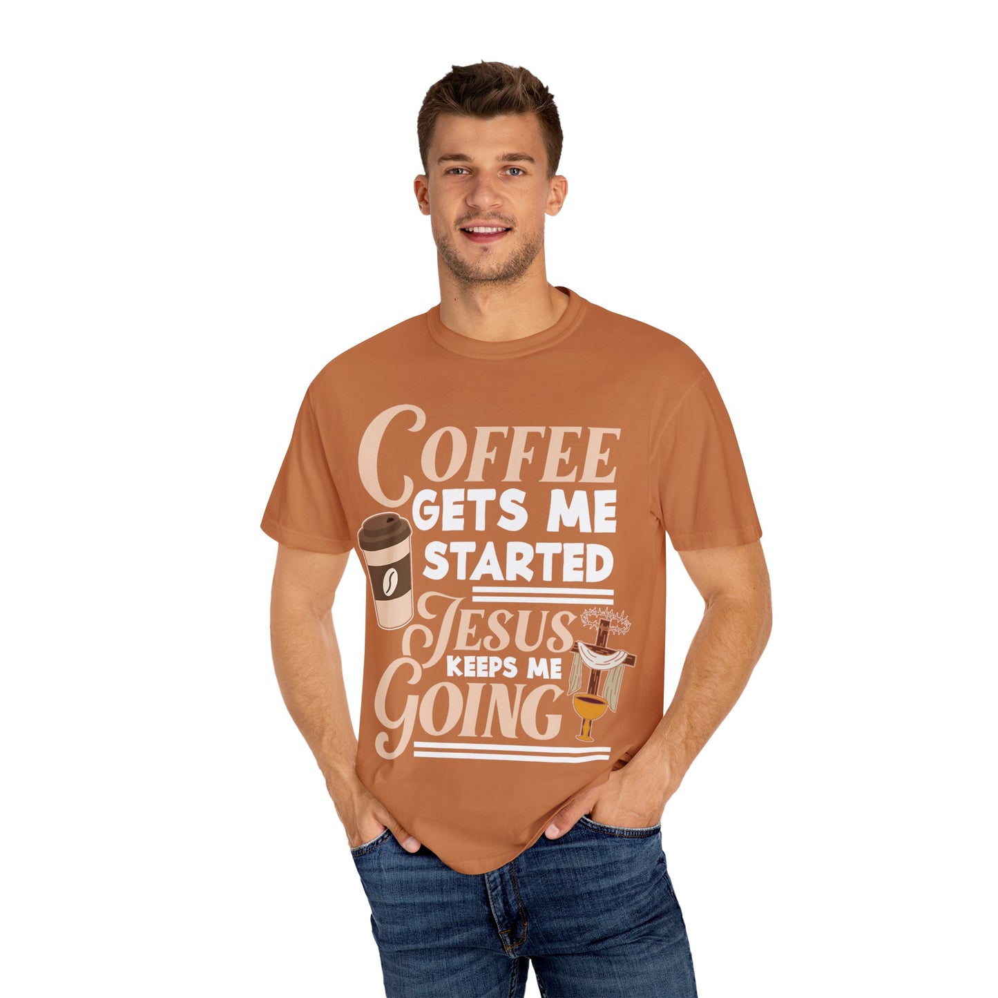 Coffee Jesus Unisex T-Shirt, Casual Graphic Tee, Christian Shirt Gift, Relaxed Fit Top, Gift for Coffee Lovers