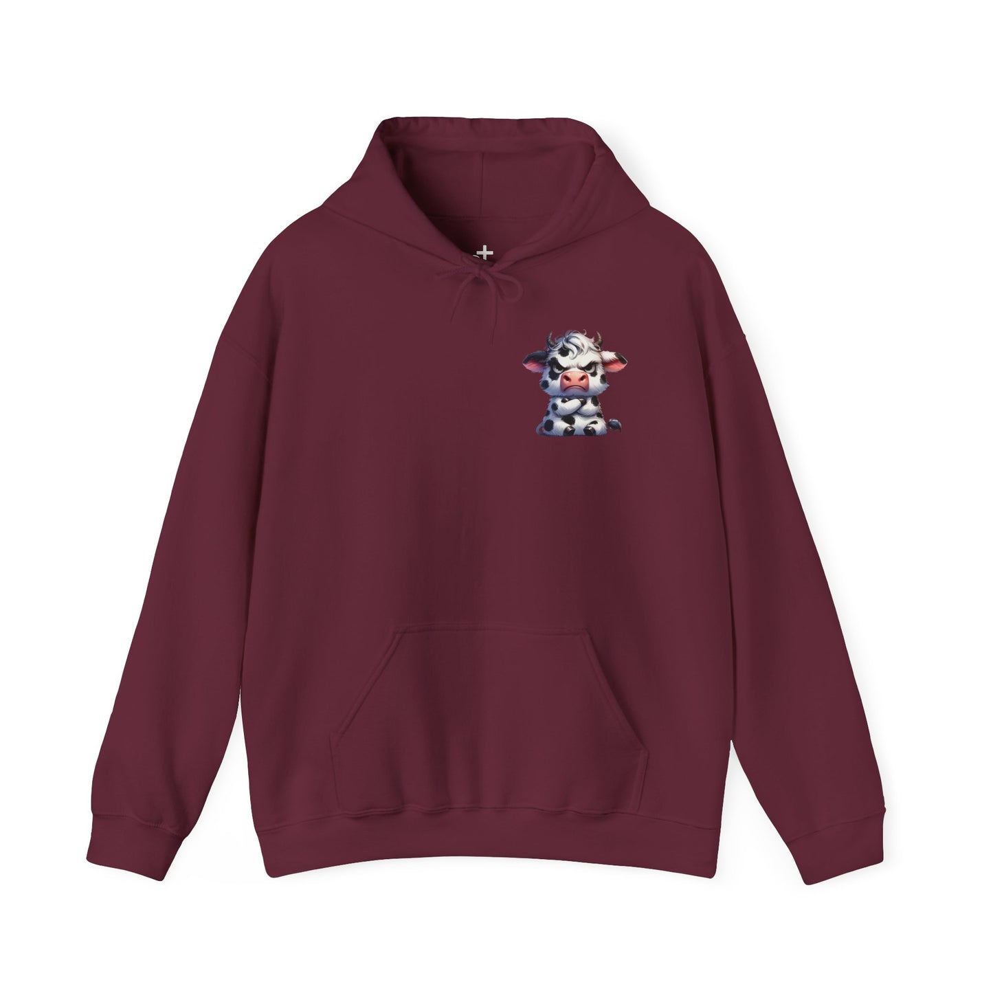 Cute Cow Graphic Hoodie, Cozy Sweatshirt for Animal Lovers, Perfect Gift for Birthdays, Farm-Themed Apparel, Unisex Fashion