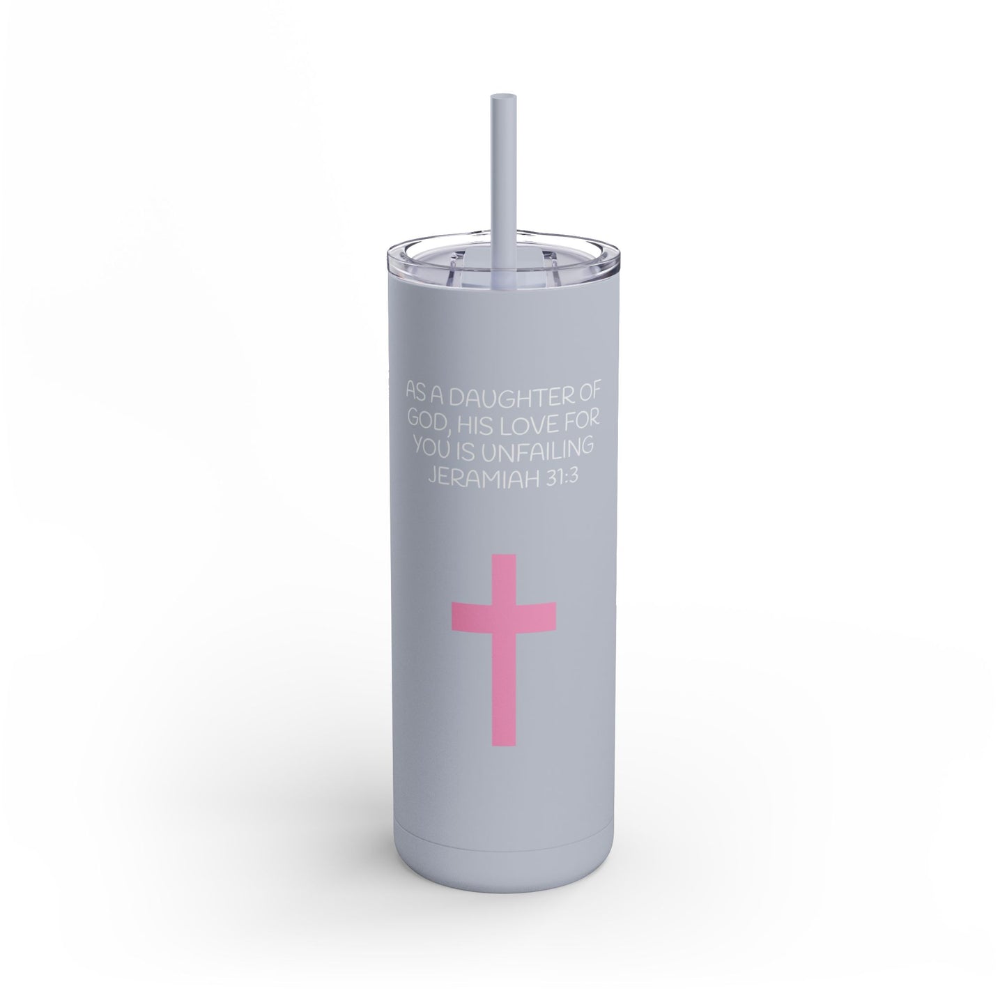 Faith-Inspired Matte Tumbler with Scripture, Christian Gift for Daughters, 20oz Travel Mug, Inspirational Drinkware, Birthday Gift, [...]