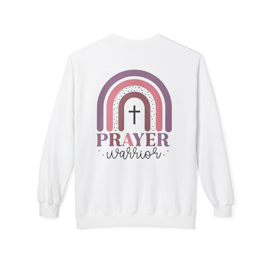 Faith-Inspired Prayer Warrior Sweatshirt, Unisex Crewneck, Cozy Fleece, Perfect for Church, Gift for Believers, Spiritual Fashion