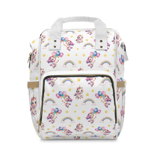 Colorful Unicorn Diaper Backpack, Fun Baby Bag, Stylish Mom Backpack, Multi-Purpose Diaper Bag, Perfect Baby Shower Gift